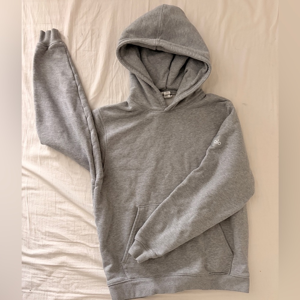 ALO Yoga Women’s Renown Heavy Weight Hoodie in Athletic Heather Grey